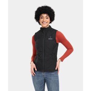 Ororo Heated Vest Womens Small Black Quilted Insulated Battery Pack Zip Pockets